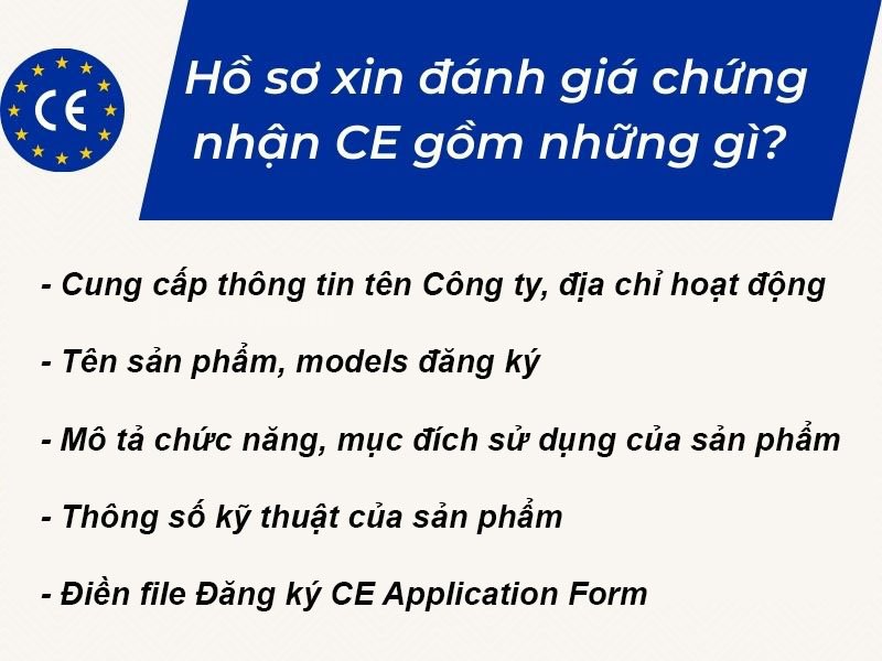Hồ sơ đầy đủ để xin đánh giá CE.